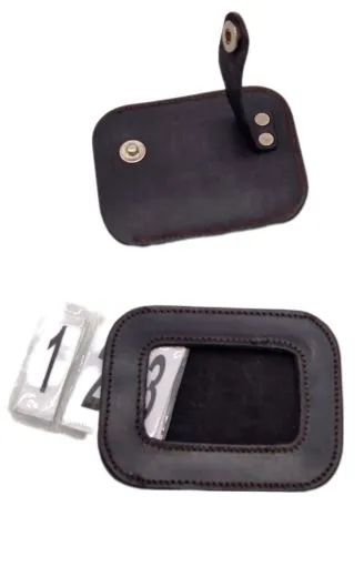 Kopf Nummer Leder zum anklicken Schwarz / Braun Glattleder uni Turnier Nummern Kopfnummern Turniernummern