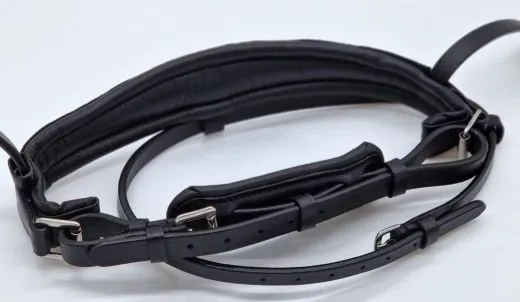 Nasenst�ck OHNE Kopfst�ck! Blue Leder ergonomisch Glitzer Schwedische Umlenkverschnallung VB WB XF