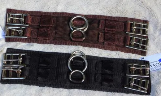 Sattelgurt Kurzgurt 35 45 50 cm Minishetty Shetty Pony Braun Schwarz Neopren Nylon Bauchringe