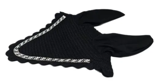 Fliegenhaube Blue BW Royal Rosi Gray Fliegenmaske Strass Fliegenohren VB WB X - Full ~ Kaltblut