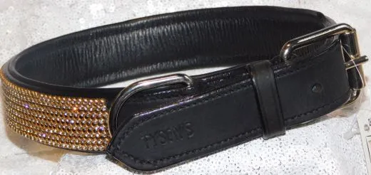 Halsband FUNKY Glitzer Total M L XL EXTRA Breit Gold Farben Starke Zugkraft Funky GO SI