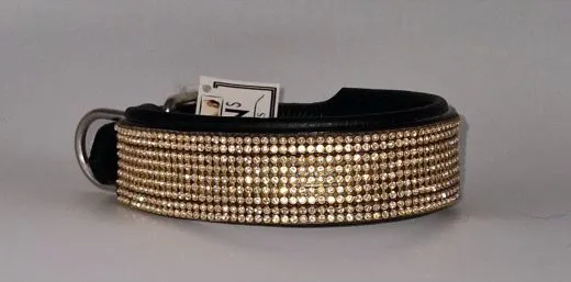 Halsband FUNKY Glitzer Total M L XL EXTRA Breit Gold Farben Starke Zugkraft Funky GO SI