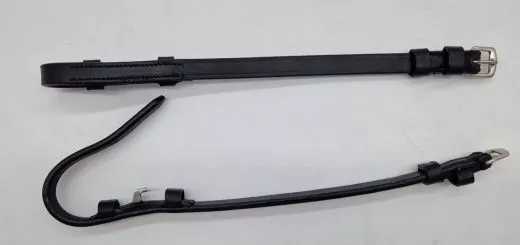 1 Paar Backenst�cke Hakenverschluss ( innenliegende Zaumh�ken) Schwarz VB/WB 2 St�ck Backenst�ck Leder