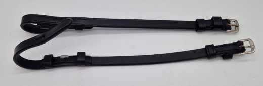 1 Paar Backenstcke Hakenverschluss ( innenliegende Zaumhken)  Schwarz VB/WB 2 Stck Backenstck Leder