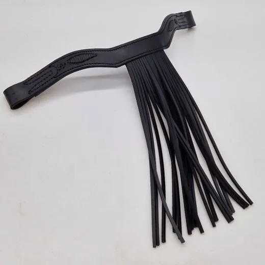 Stirnband Jorge spanisch Stirnriemen Schwarz Fransen Frotalera VB WB X Full Leder Fransenstirnband V F�rmig