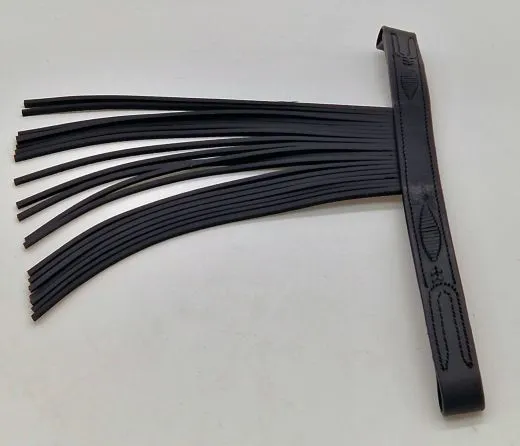 Stirnband PAOLO spanisch Stirnriemen Schwarz Fransen Frotalera Pony VB WB Leder Fransenstirnband gerade