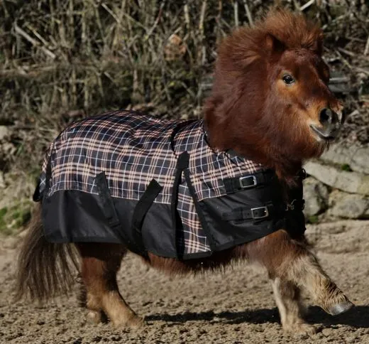 1200 Denier Regendecke / Outdoordecke Braun Karo ohne F�llung =0 Gramm Baumwoll Lining ! 65 70 75 80 85 90 95 100 cm R�ckenl�nge