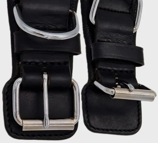 Lederhalsband TITAN Breit Pyramiden Nieten Leder X L XL Leder Halsband Nietenhalsband Schwarz Silberfarben Hohe Zugkraft