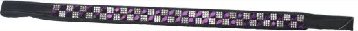 Strass Stirnband Stirnriemen Lila Silberfarben Strass NUR NOCH Gr. VB