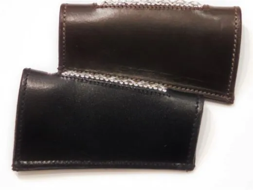 Stulpen f�r Steigb�gelriemen Strass Glitzer Braun o Schwarz Loops