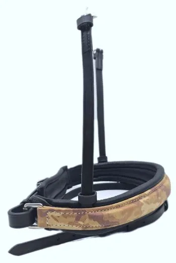 Nasenst�ck Flint Camouflage Leder ergonomisch Schwedische Umlenkverschnallung VB WB XF weich bombiert