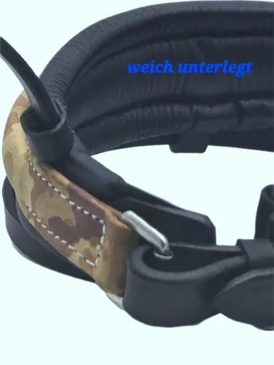 Nasenst�ck Flint Camouflage Leder ergonomisch Schwedische Umlenkverschnallung VB WB XF weich bombiert