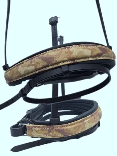 Nasenst�ck Flint Camouflage Leder ergonomisch Schwedische Umlenkverschnallung VB WB XF weich bombiert