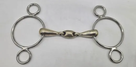 3 Ring Gebiss 12,5 cm doppelt gebrochen B WARE Einzelst�cke gro�er Ring