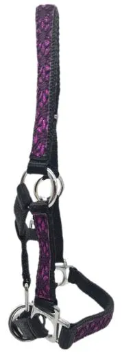 Halfter Fancy MMS Fohlenhalfter Glitzer Lila Fohlen Glitzerhalfter Kleiner Karabiner