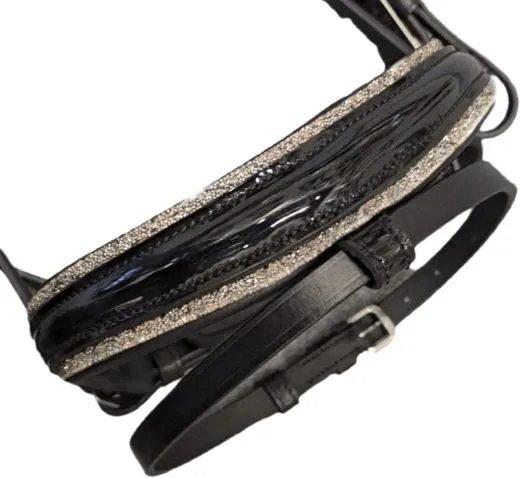 Luna Chic Ledertrense Lack Glitzer incl. Z�gel Minishetty Shetty Welsh Glitzertrense