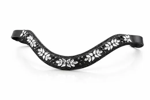 Stirnband Stirnriemen Fleur Vive Blumen Glitzer Muster 41 cm WB Einzelst�ck