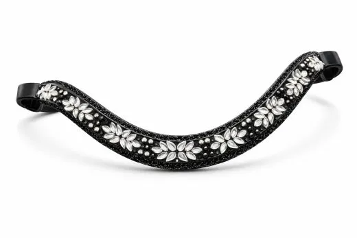 Stirnband Stirnriemen Fleur Vive Blumen Glitzer Muster 41 cm WB Einzelst�ck