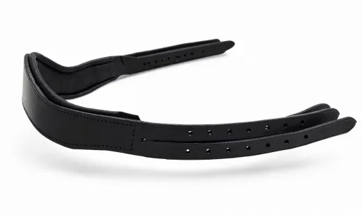 Tosca Anatomisches Genickst�ck Leder Ohrenfreiheit f�r Trensen. Gepolstert, druckentlastend Gr��en VB, WB, X-Full Schwarz Tosca