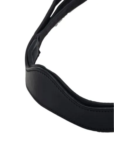 Tosca Anatomisches Genickst�ck Leder Ohrenfreiheit f�r Trensen. Gepolstert, druckentlastend Gr��en VB, WB, X-Full Schwarz Tosca