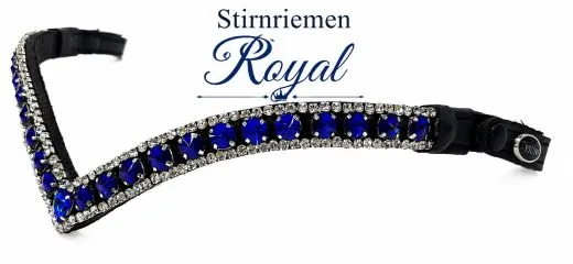 Royal Stirnriemen Kaltblut X Full XX Full Royal Ruby Royal Ice 45 / 55 cm Glitzerstirnband Schnellverschluss-System