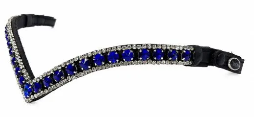 Royal Stirnriemen Kaltblut X Full XX Full Royal Ruby Royal Ice 45 / 55 cm Glitzerstirnband Schnellverschluss-System