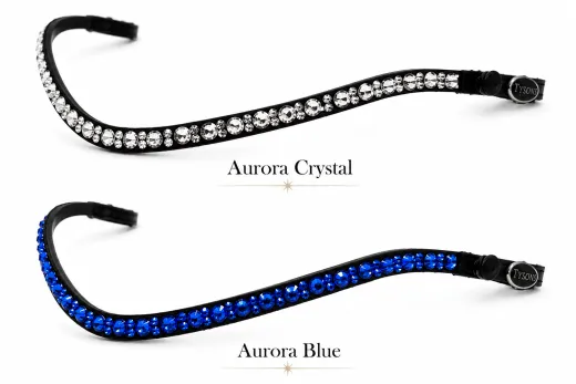Aurora Stirnrimen Stirnband XFull XX F Kaltblut Glitzer 45 / 50 cm Hot Fix Strass