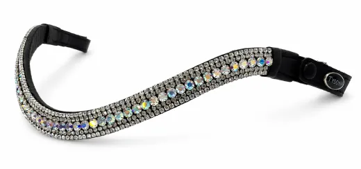 Stirnriemen Nova Stirnband XF XXFull Glitzer Strass Kaltblut extra lang geschwungen Schnellverschluss-System 45 50 cm