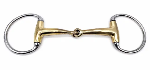 D Ring Gebiss einfach gebrochen 15,5 16,5 17,5 �bergr��e Argentan 15 mm gro�e Ringe Kaltblut Bit