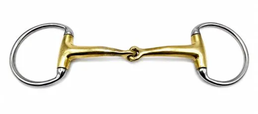 D Ring Gebiss einfach gebrochen 15,5 16,5 17,5 �bergr��e Argentan 15 mm gro�e Ringe Kaltblut Bit