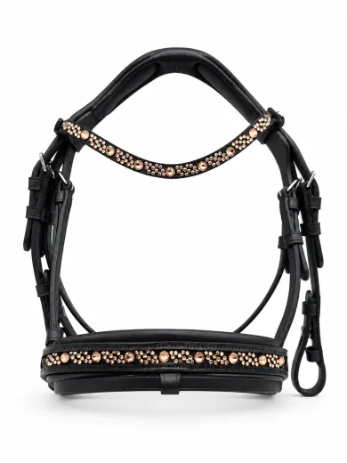 Trense DIONI Minishetty Shetty Welsh Strass Glitzer mit Schmucksteinen in Champagner incl. Z�gel