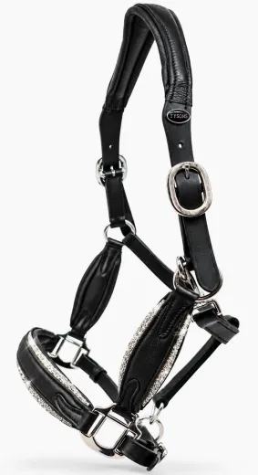 Elara Lederhalfter Glitzer weiches Leder Halfter ergonomisches Genick Minishetty Shetty Welsh Glitzerhalfter