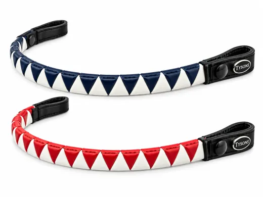 Retro Stirnriemen Stirnband Dreiecke Rot oder Blau Wei� VB WB XFull XX Full Kaltblut Retrostirnriemen Dreiecks-Design