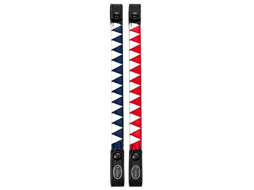 Retro Stirnriemen Stirnband Dreiecke Rot oder Blau Wei� VB WB XFull XX Full Kaltblut Retrostirnriemen Dreiecks-Design