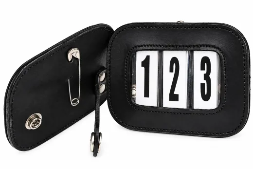 Kopf Nummer Leder zum anklicken Schwarz oBraun Leder uni Turnier Nummern Kopfnummern Turniernummern