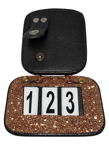 Turnier SET Kopfnummer Kopfnummern Clip Ros�gold Rosegold Glitzer Set m�glich Turnier Nummern