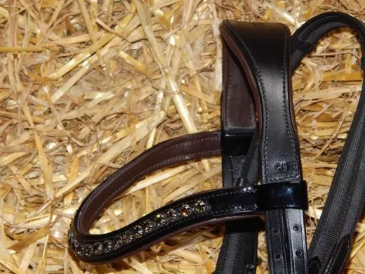 Trense Leder Black Schooki Lack Glitzer Schwarz Braun Cognac NUR NOCH VB WB REST RAUS