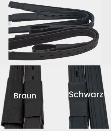 Mono Steigb�gelriemen 45-65 50-70 cm Braun Schwarz Leder Webbers Riemen N O