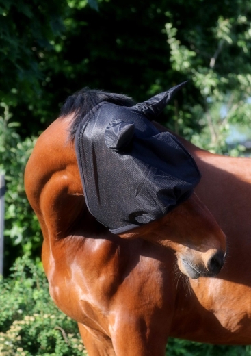 Fliegenhaube Fliegenmaske Pony  VB WB Ex Full Kaltblut mit oder ohne Ohren Viel Augenfreiheit Schwarz