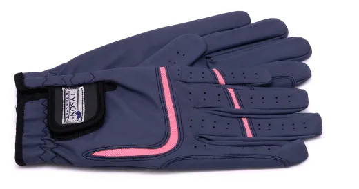 Reithandschuhe Blau Pink XXS XS S M L Kunstleder Hanschuhe Damen Kinder Reiterhandschuhe
