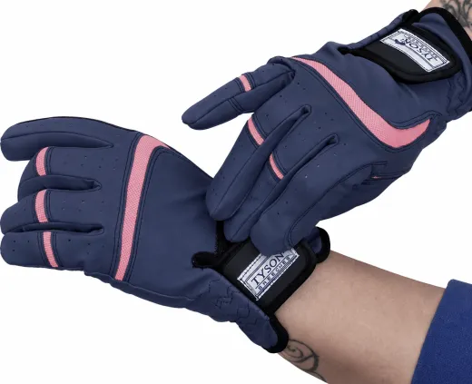 Reithandschuhe Blau Pink XXS XS S M L Kunstleder Hanschuhe Damen Kinder Reiterhandschuhe