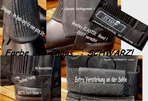 Reitchaps EXTRA WEIT Weitschaft �bergr��e Schwarz o. Braun AMA 50 Nur noch Braun 43-50cm