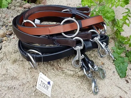 Lederleine Dunkelbraun London Schwarz 2,10 Weiches Leder gro�e Hunde F�hrleine verstellbar