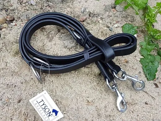Lederleine Dunkelbraun London Schwarz 2,10 Weiches Leder gro�e Hunde F�hrleine verstellbar
