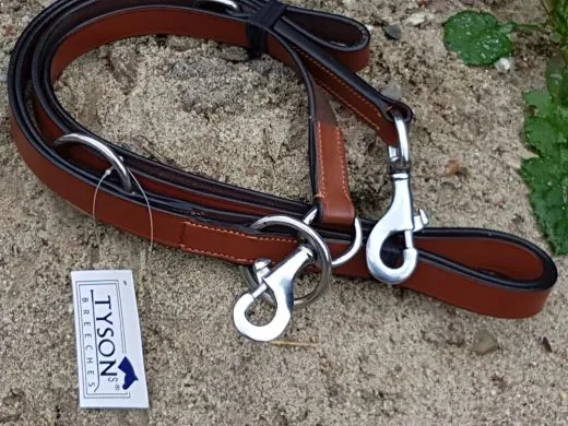 Lederleine Dunkelbraun London Schwarz 2,10 Weiches Leder gro�e Hunde F�hrleine verstellbar