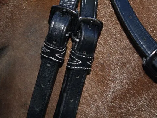 Trense Brilon X Gr. X-Full oder XXF Kaltblut Leder Schwarz Ergonomisch Zaum Lederzaum