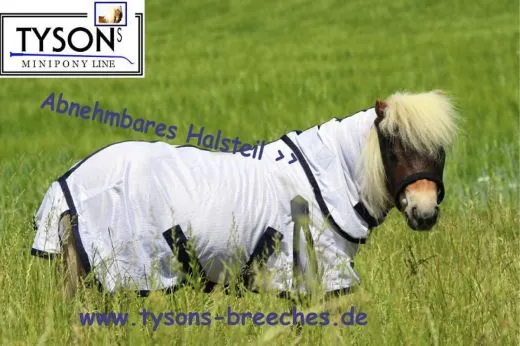 Fliegendecke wei� mit Halsteil, abnehmbar Netz 55 65 70 75 80 85 90 95 100 110 cm