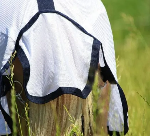 Fliegendecke wei� mit Halsteil, abnehmbar Netz 55 65 70 75 80 85 90 95 100 110 cm