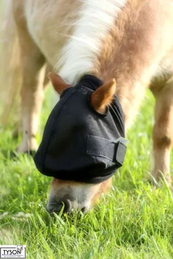 Fliegenhaube Pony VB WB X Full Fliegenmaske mit o. ohne Ohren Fliegenschutz viel Augenfreiheit Schwarz