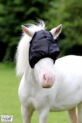 Fliegenhaube Pony VB WB X Full  Fliegenmaske mit o. ohne Ohren Fliegenschutz viel Augenfreiheit Schwarz